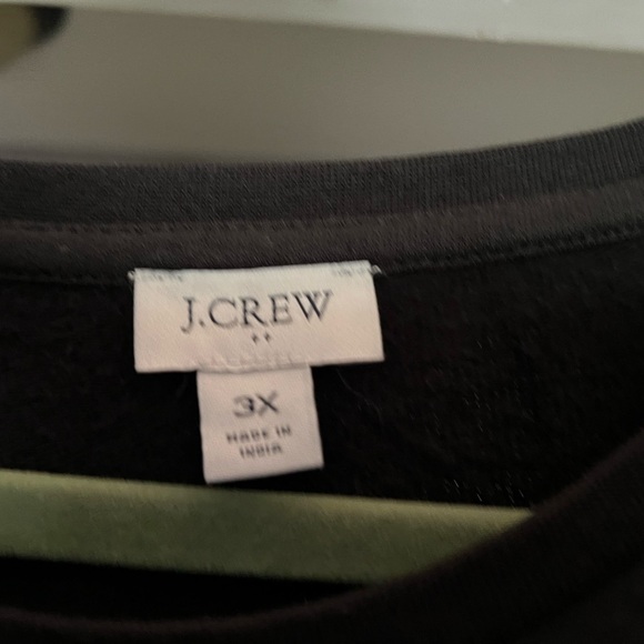J Crew sweatshirt with jeweled shoulder. Black. 3XL - Picture 4 of 8